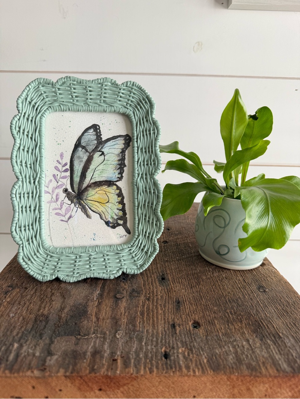 Hand crafted watercolor original in 4x6 frame